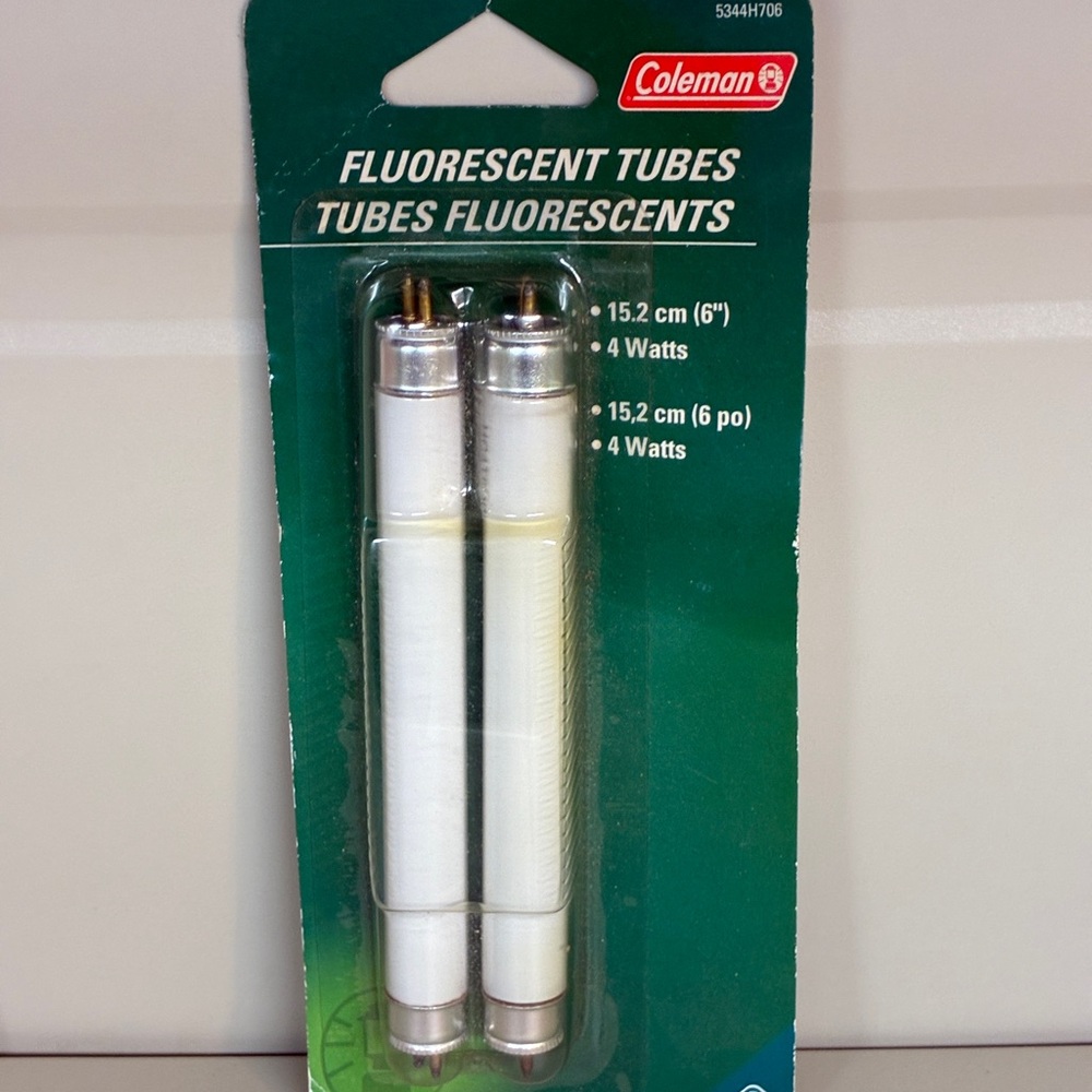 NEW OEM Coleman Fluorescent Tubes 6" Light Bulbs 4 Watts 5344H706